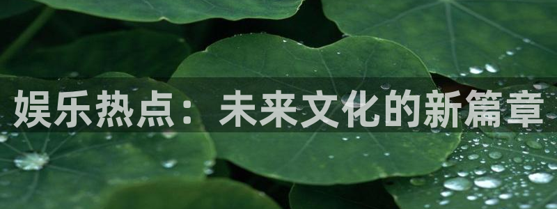 今年会app：娱乐热点：未来文化的新篇章